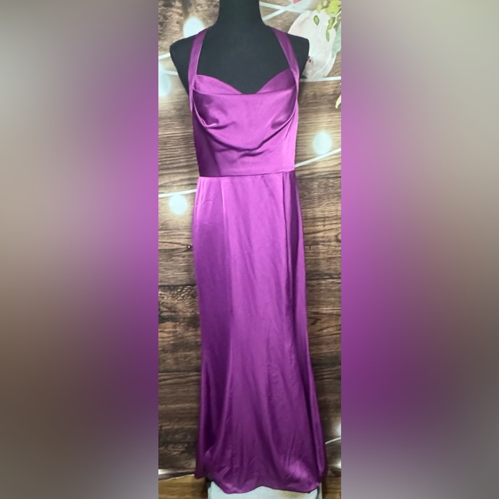 FashionNova. Purple floor length dresss